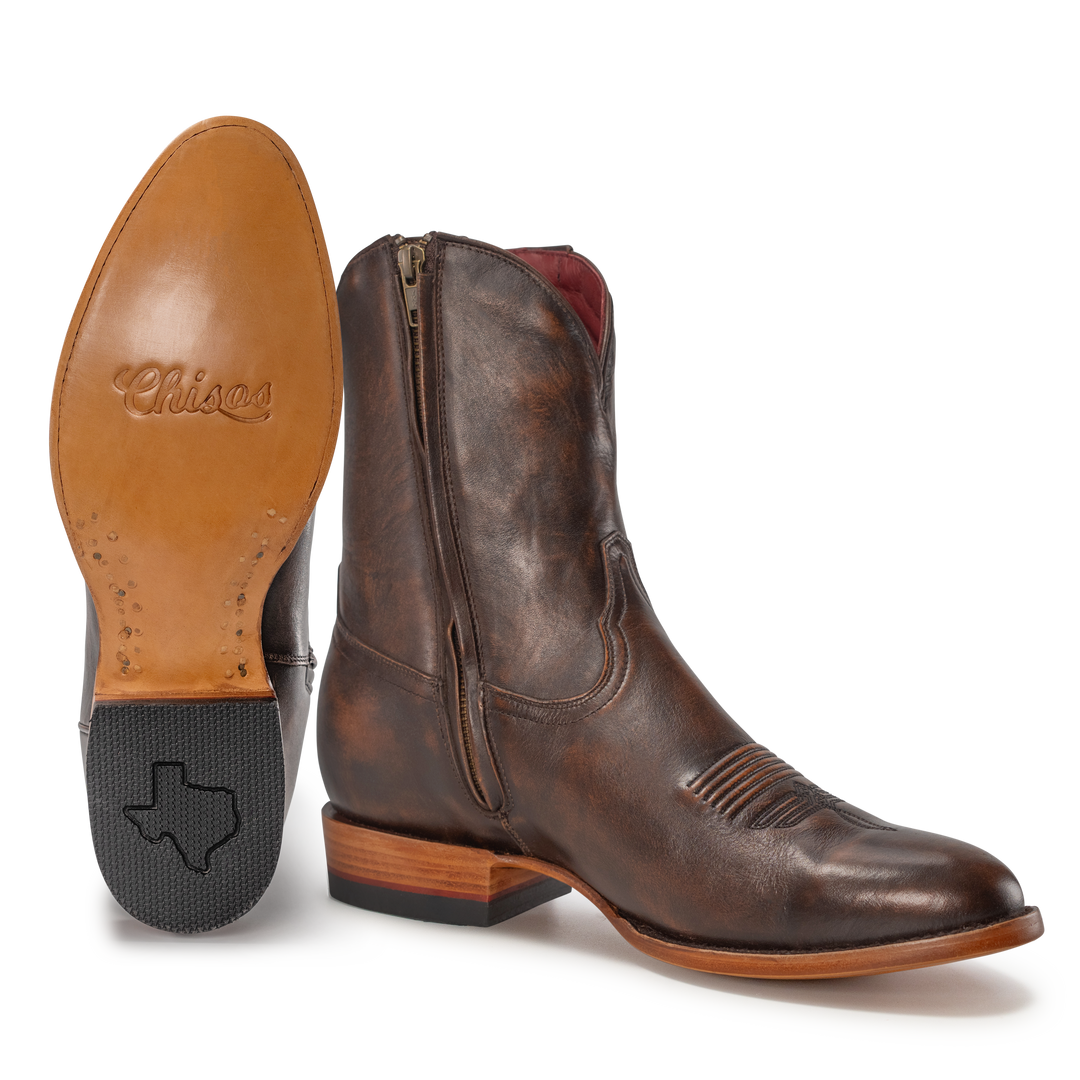 ジーコです Chisos No. 7 - Men's Zipper Boot, Handcrafted, Comfortable Cowboy