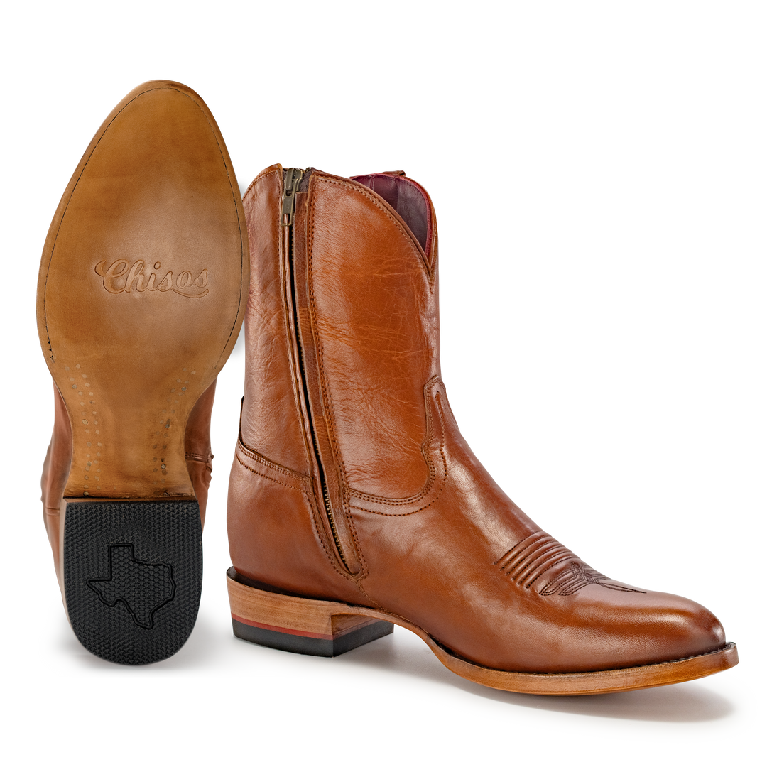 Chisos Men's Zipper Boot, Handcrafted, Comfortable Cowboy