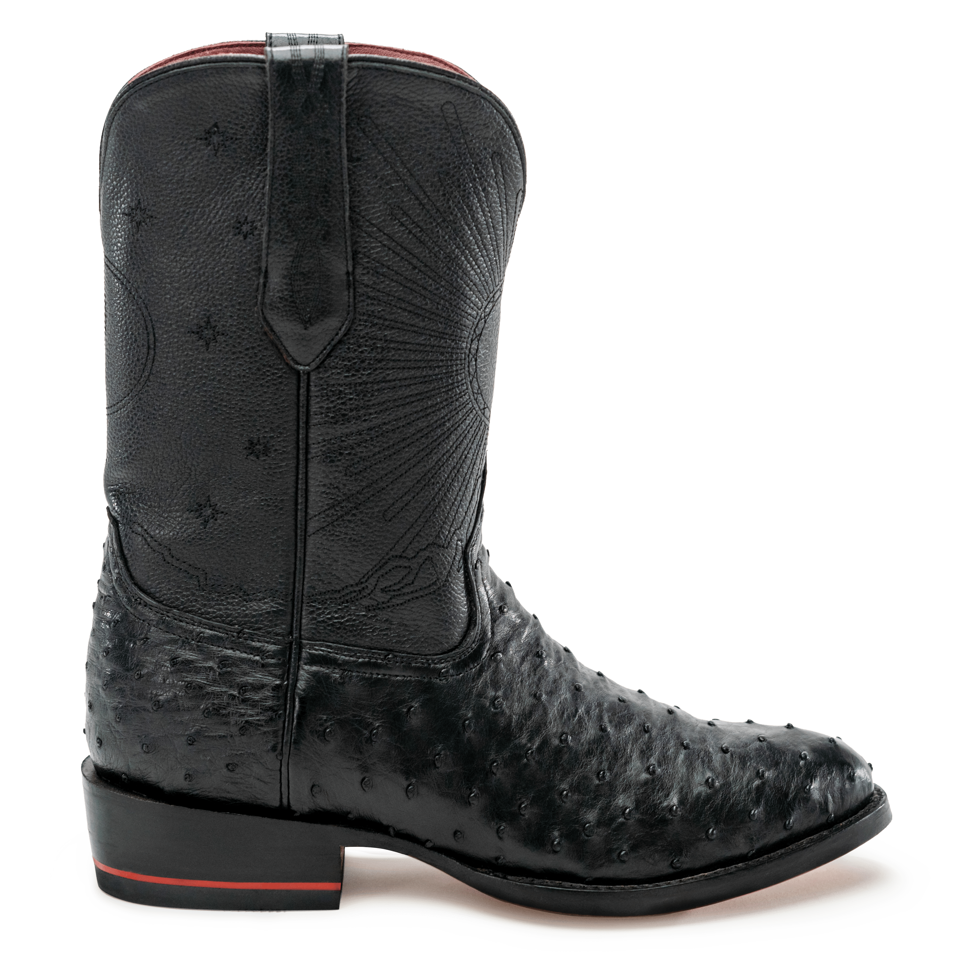 Black ostrich outlet cowboy boots