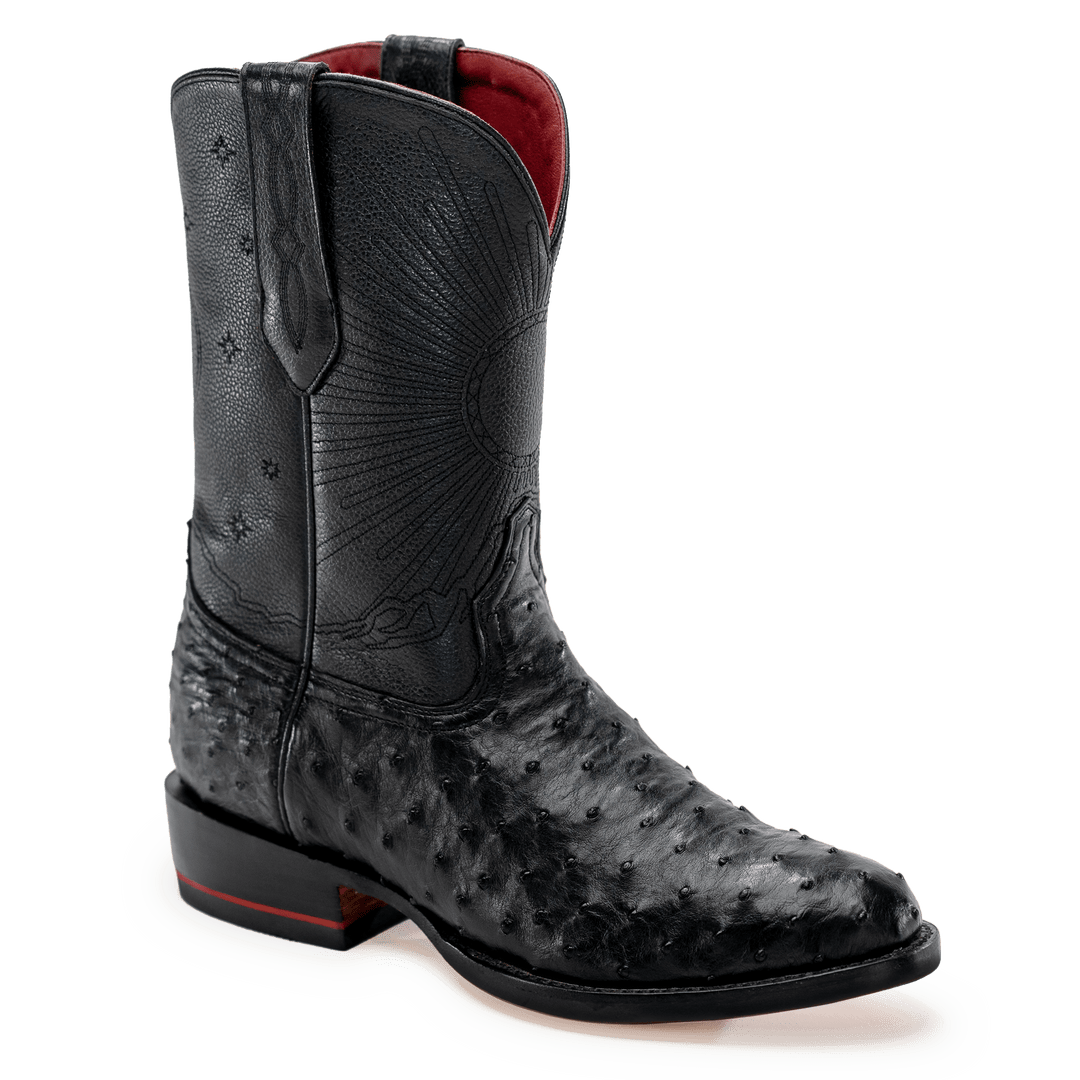Ostrich leather cowboy boots sales