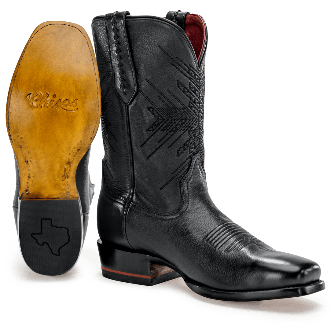 Mens black steel toe cowboy boots shop