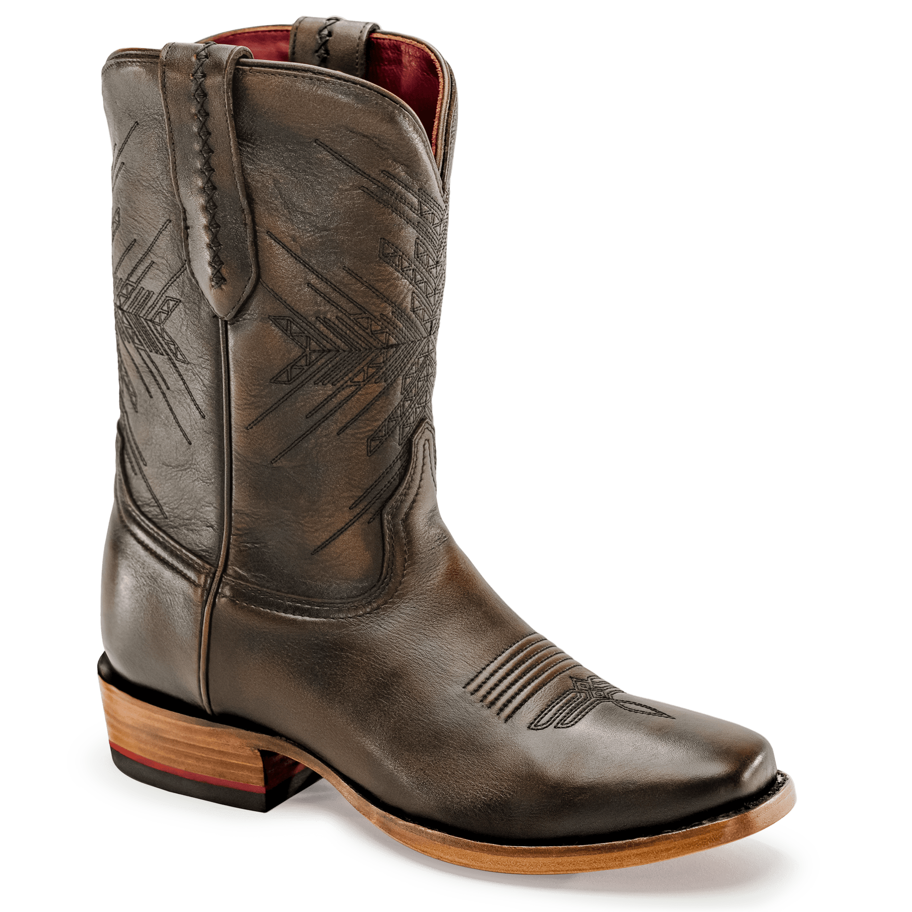 Square toe top boots cowboy