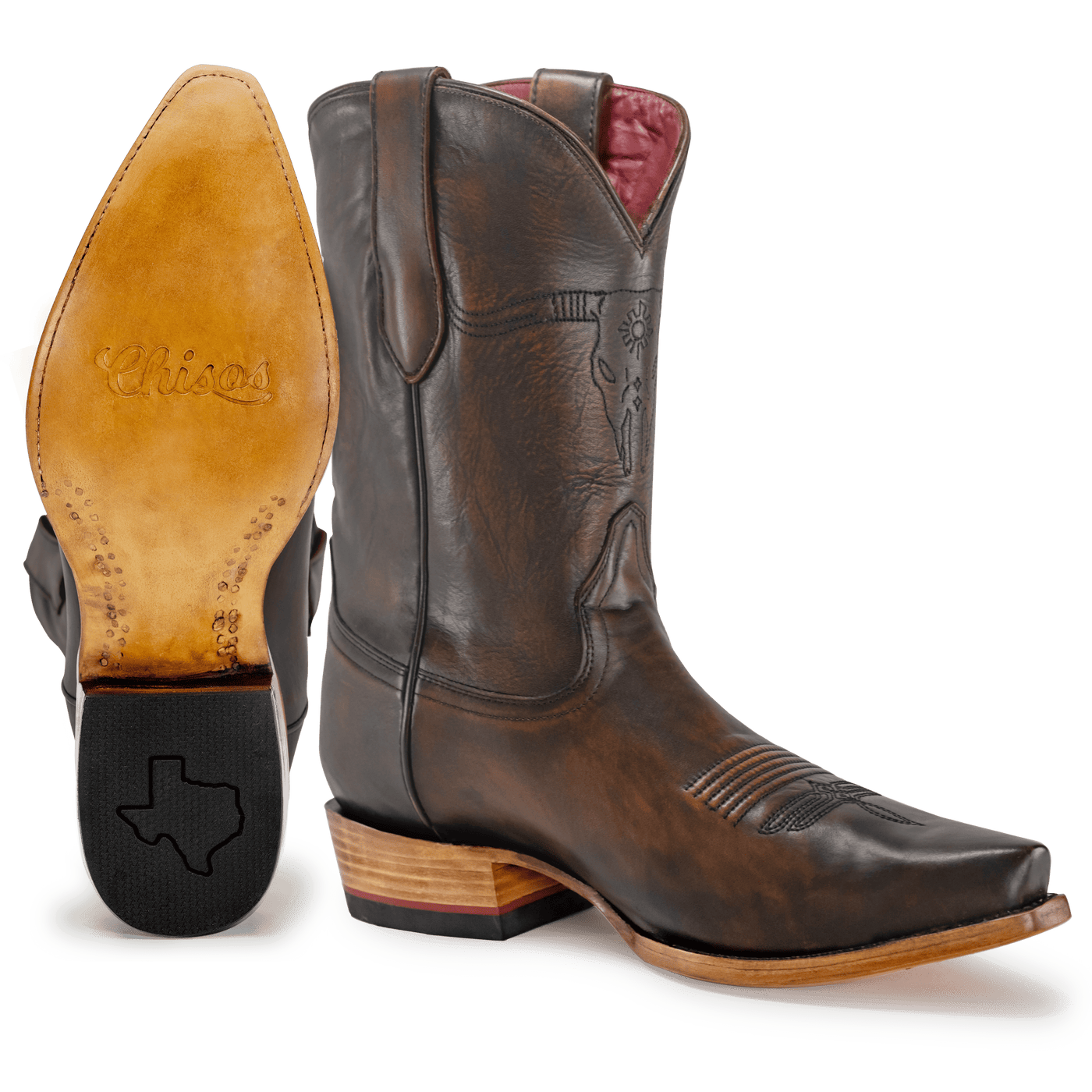 Boot Nose Chisos No. 5 - Men's Roughout Snip Toe Cowboy Boot