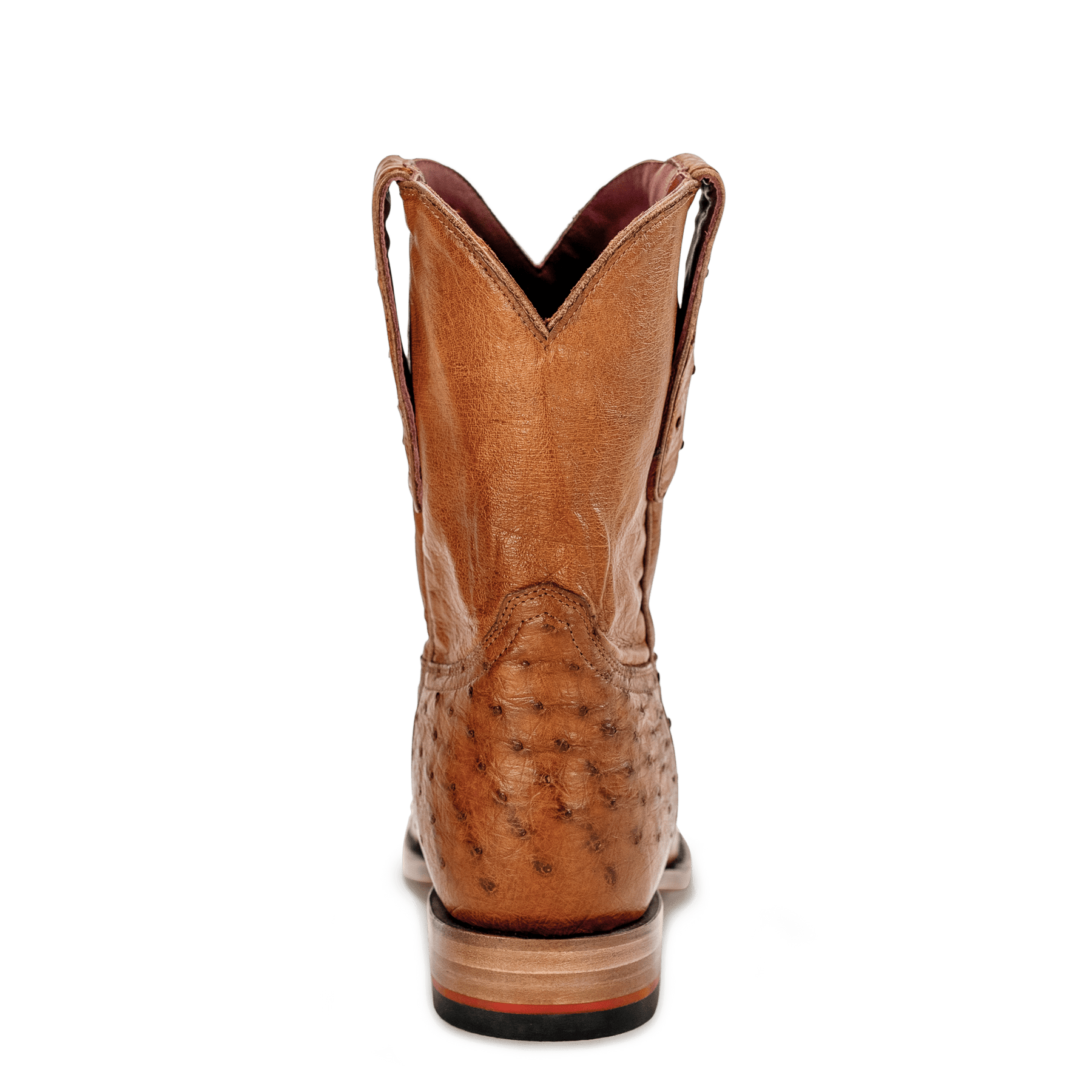 Ostrich skin top roper boots